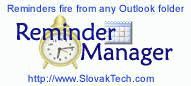 Set reminders in any Outlook folder.