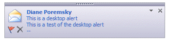 Outlook's desktop alert