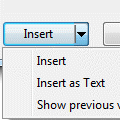 Insert Outlook items as text or attachments