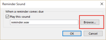 Browse for a new sound