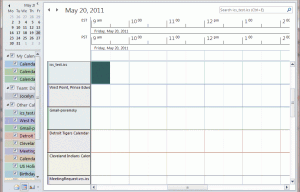 Schedule view in Outlook 2010