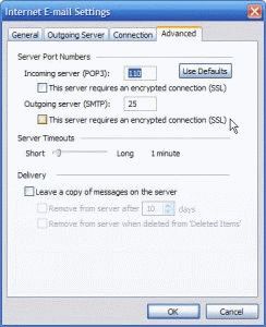 Advanced tab in More Settings Advanced tab in More Settings