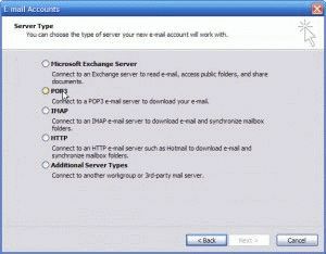 Select the correct account type Select the correct account type