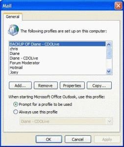 Click Add to add a new profile  Click Add to add a new profile