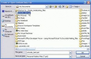 Select your existing data file