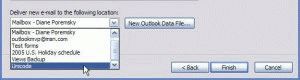 Set the data file as default for delivery