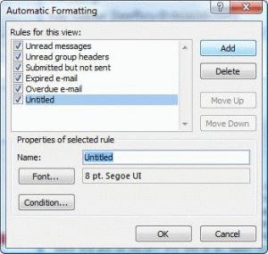 Automatic Formatting dialog Automatic Formatting dialog