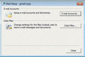 mail-setup Mail setup dialog in control panel