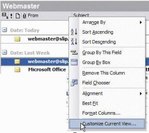 Find Outlook's Custom View Menu - Outlook Tips