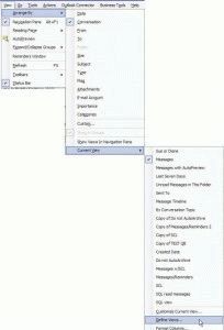 Find Outlook's Custom View Menu - Outlook Tips