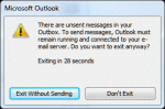 Outlook's Unsent message warning