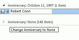 Change Anniversary field