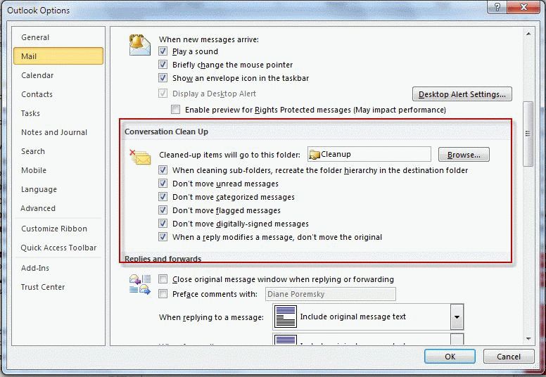 Outlook s Clean Up Folder And Empty Folder Commands
