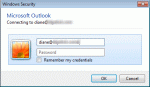Outlook Netwrok Password dialog