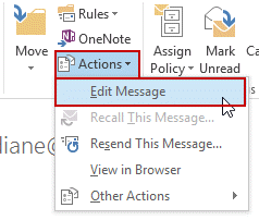 Use the Edit message command to make the message editable