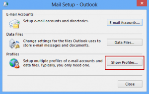 Click Show Profiles