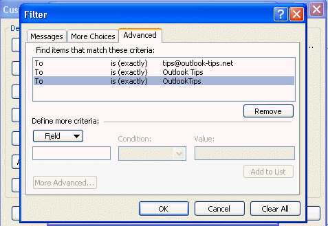 Use an Automatic Formatting Rule to highlight messages sent only to you