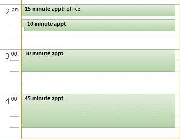 15-minute-scale Appointments in a 15 minute scale