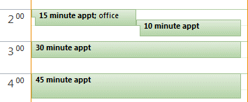 30-minute-scale Appointments in a 30 minute scale