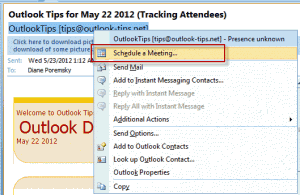 Check a sender's Free/Busy 