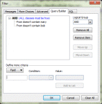 Use Query Builder to create a doesn't contain rule