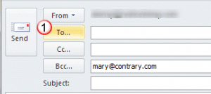 Header with To, CC, and BCC buttons