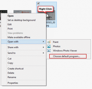 Right click on the file and choose a default program