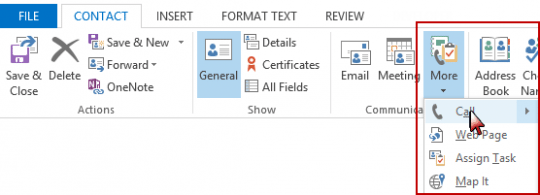 Expand More, click on Call