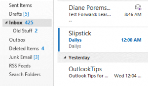 Outlook 2013 doesn't use many icons
