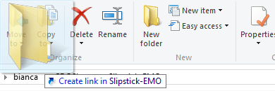 right click and drag to a message