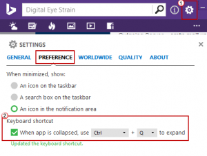Bing Desktop Settings