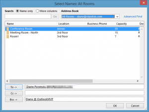 click on the to or cc button