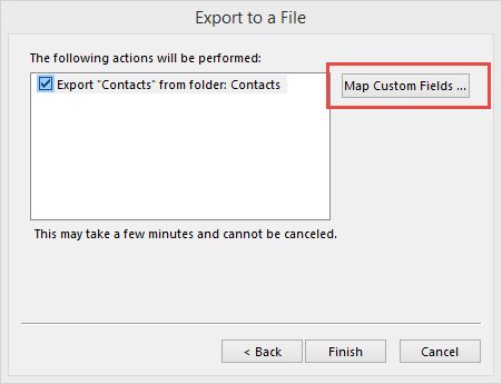 Export to a CSV file