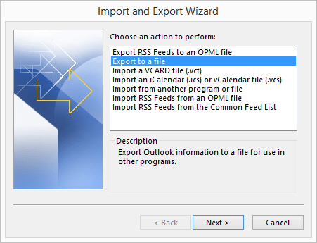 export to a file
