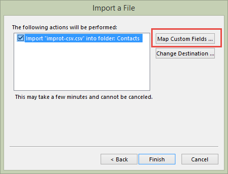 import contacts to outlook from csv