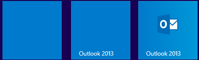 Outlook's missing icon tile