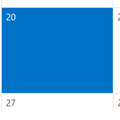 Selected date on Monthly calendar
