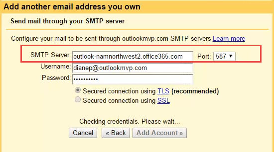 Use the direct smtp server