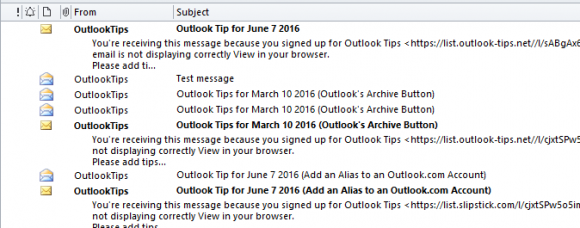 read and unread messages in single line view