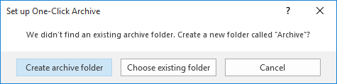 Choose Archive Folder