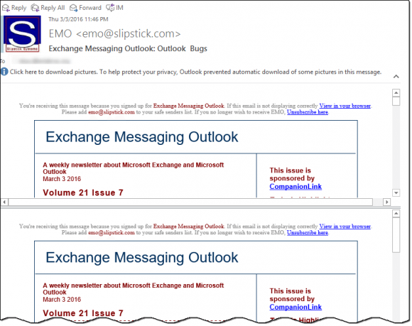 Read messages using split screen