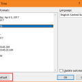 date and time command dialog