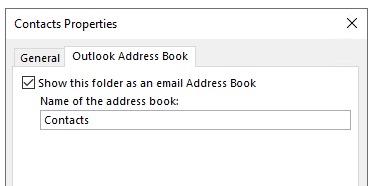 iCloud contacts folder