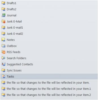 duplicate folders in Outlook
