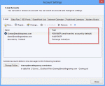 Account settings dialog in Outlook 2013