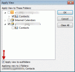 Select the folders you want to apply the view to