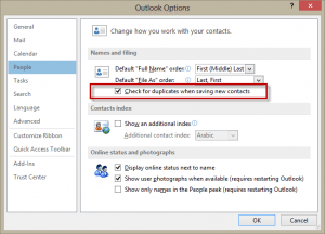 check for duplicates