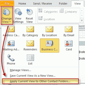 Open the Current view menu