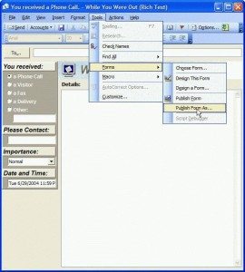 Form Designer menu