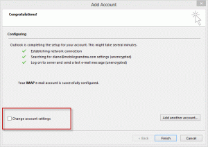 Manually Configure the account after using autodiscover